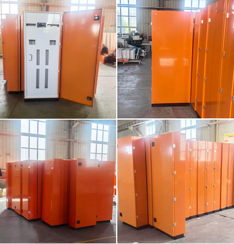 colored double door distribution cabinet